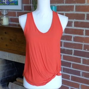 Orange mixed media tank